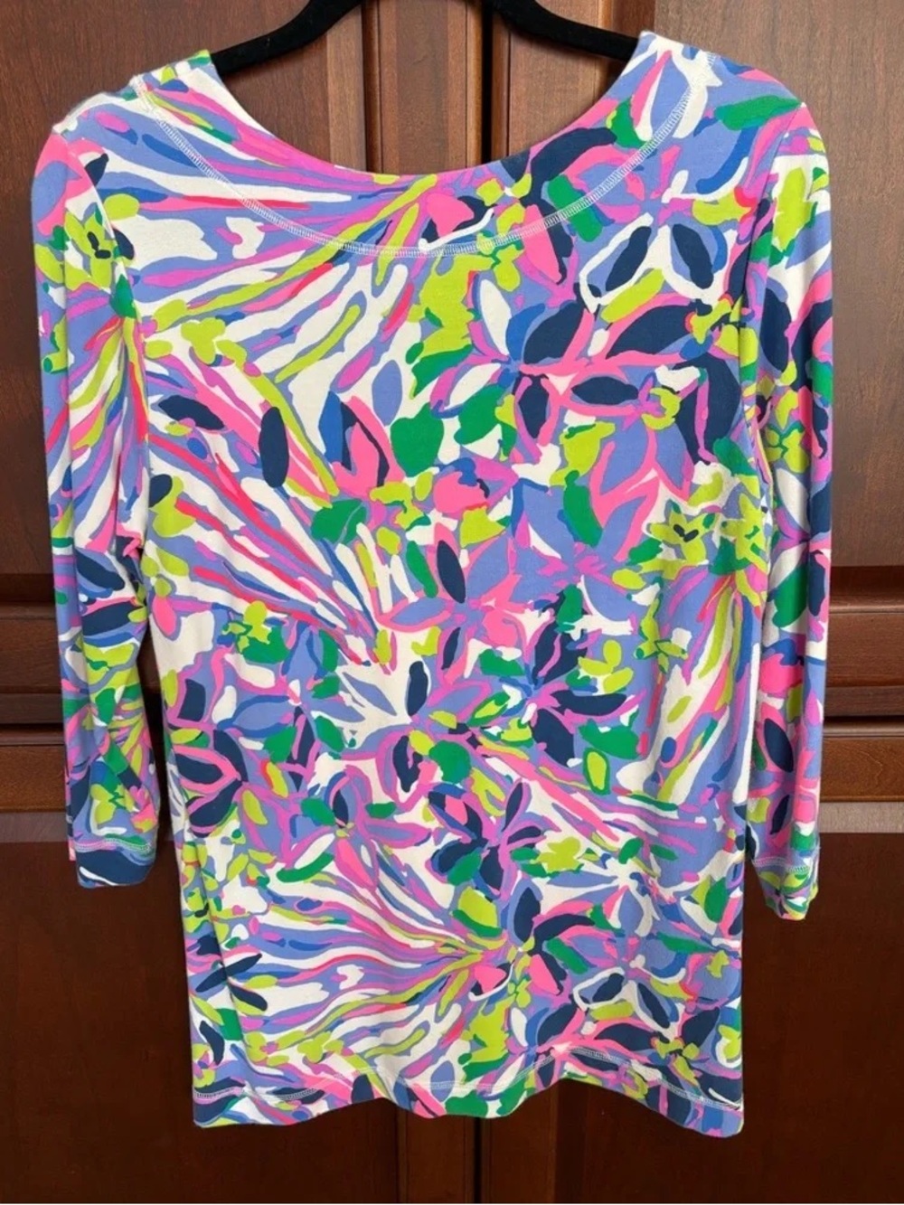 Women's Multicolor Floral Print Boatneck Dress
